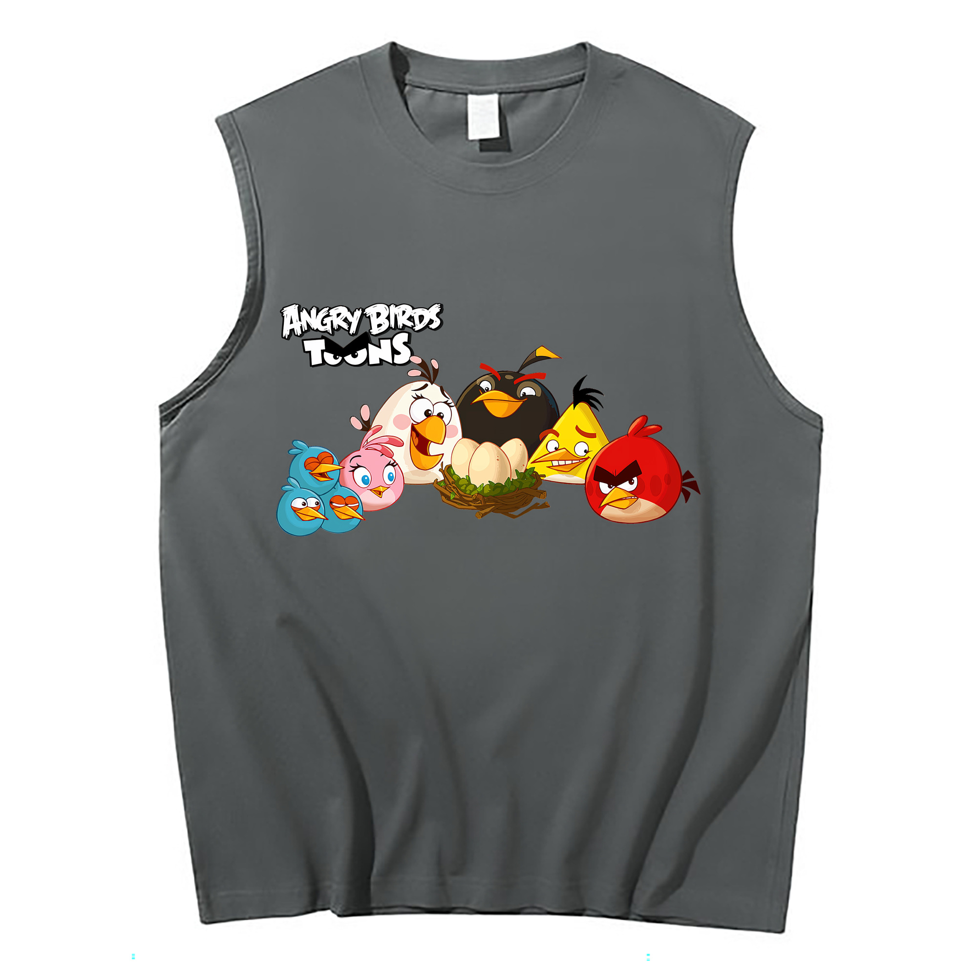 （画像用） Angry Birds アングリーバード コットン100％タンクトップ（フロントプリント）